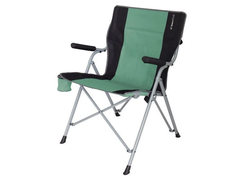 Eurotrail Vouwstoel Arras Staal Groen-zwart 1 Eurotrail Vouwstoel Arras Staal Groen-zwart