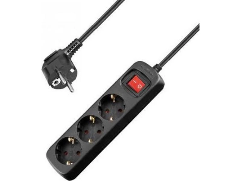 Dws Stekkerdoos Randaarde 3 Voudig 1,5 Mtr Zwart 1 Dws Stekkerdoos Randaarde 3 Voudig 1,5 Mtr Zwart