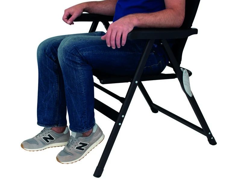 Eurotrail Chateau 3d-Mesh Campingstoel Zwart 2 Eurotrail Chateau 3d-Mesh Campingstoel Zwart - Afbeelding 2