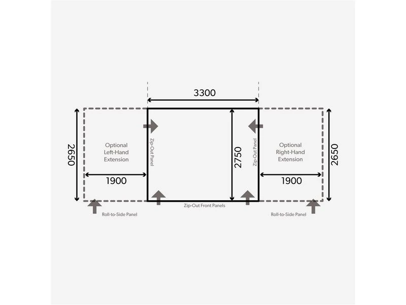 Kampa Dometic Opblaasbare Voortent Club Air All-season 330 S 2 Kampa Dometic Opblaasbare Voortent Club Air All-season 330 S - Afbeelding 2
