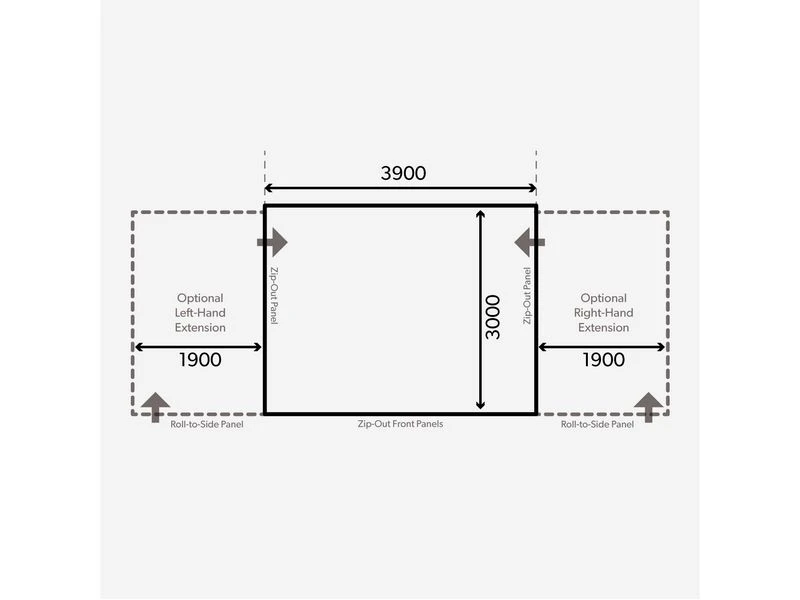 Kampa Dometic Opblaasbare Voortent Grande Air All-season 390 S 2 Kampa Dometic Opblaasbare Voortent Grande Air All-season 390 S - Afbeelding 2