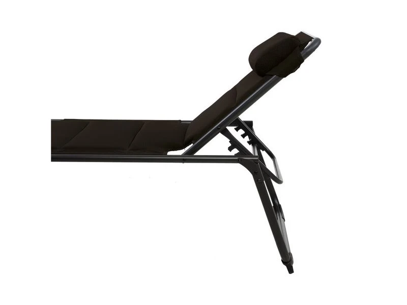 Travellife Barletta Kampeer- Tuinligbed Relax Zwart 2 Travellife Barletta Kampeer- Tuinligbed Relax Zwart - Afbeelding 2