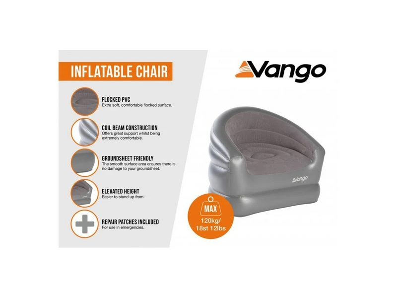 Vango Opblaasbare Stoel Inflatable Chair 2 Vango Opblaasbare Stoel Inflatable Chair - Afbeelding 2