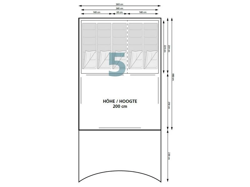 Eurotrail Opblaastent Mount Baker Btc Air 4 Eurotrail Opblaastent Mount Baker Btc Air - Afbeelding 4