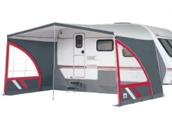 Dorema Caravanluifel Panorama -Kampeeruitrusting Winkel dorema caravan luifel panorama antraciet rood panorama 2